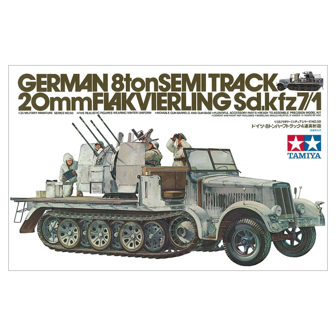 TAMIYA 1/35 German 8Ton Semi Track 20mm Flakvierling Sd.Kfz. 7/1