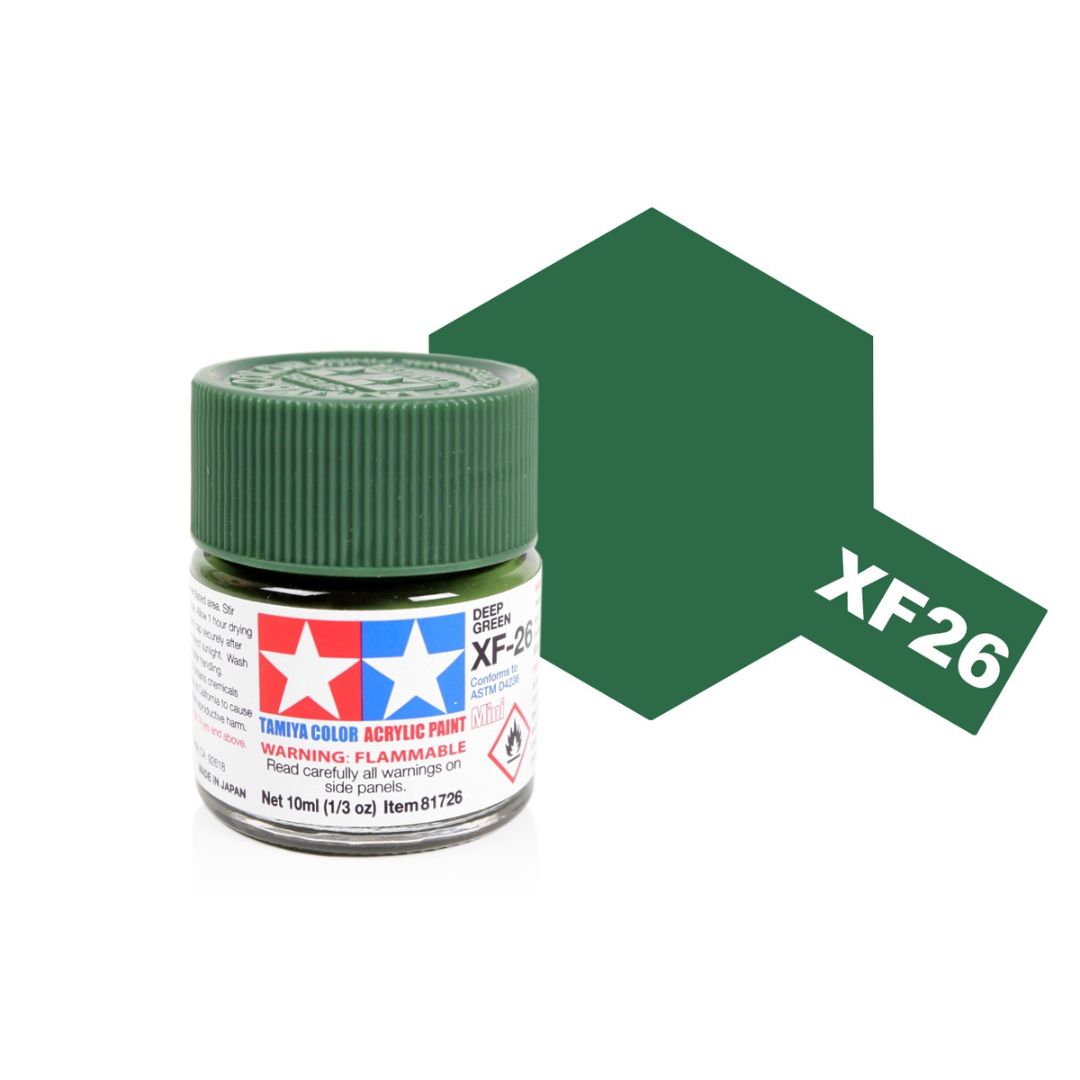 TAMIYA Acrylic Mini XF-26 Deep Green 10ml #81726