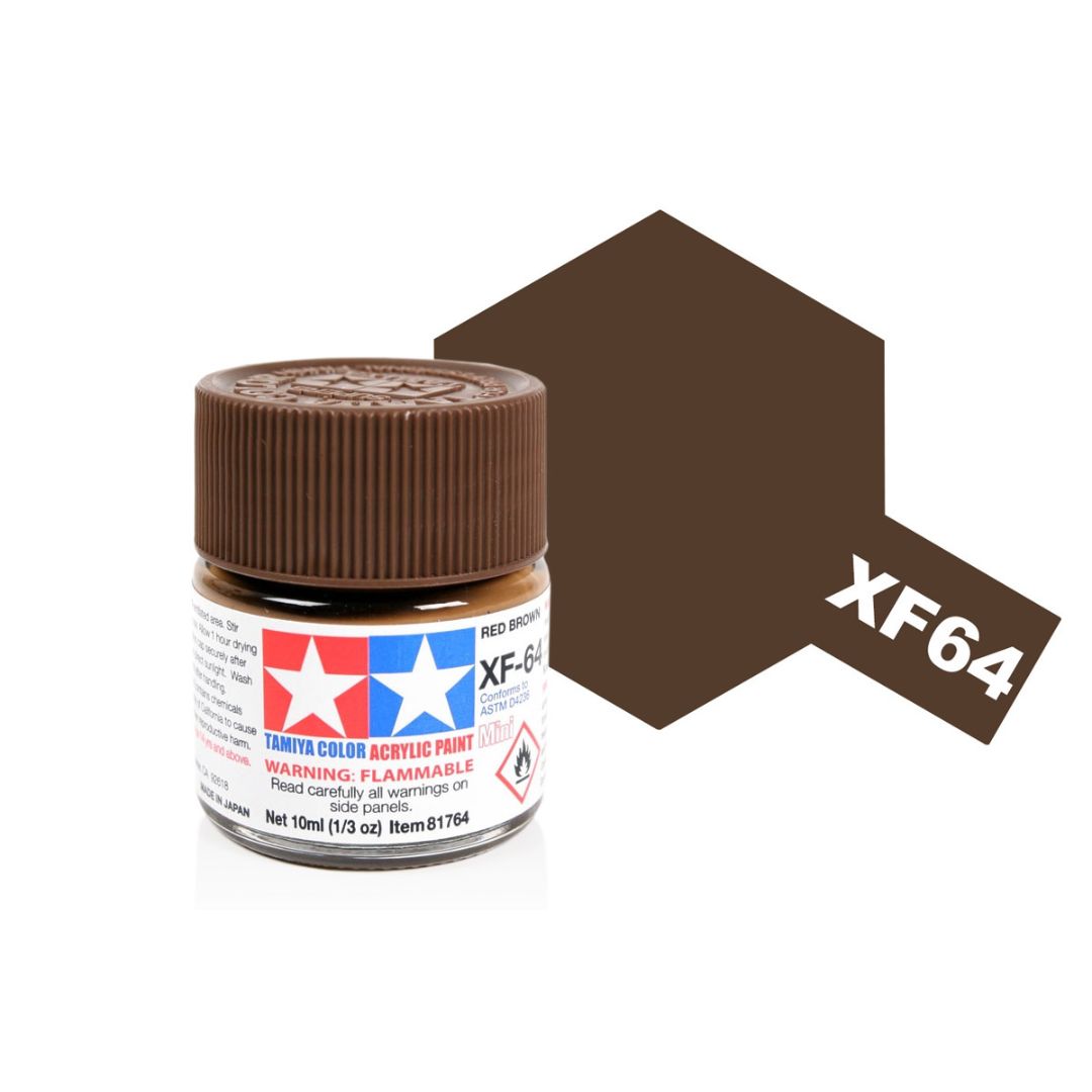 TAMIYA Acrylic Mini XF-64 Red Brown 10ml #81764