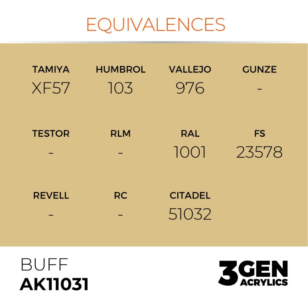 AK Interactive 3 Gen Acrylics AK11031 Buff 17ml