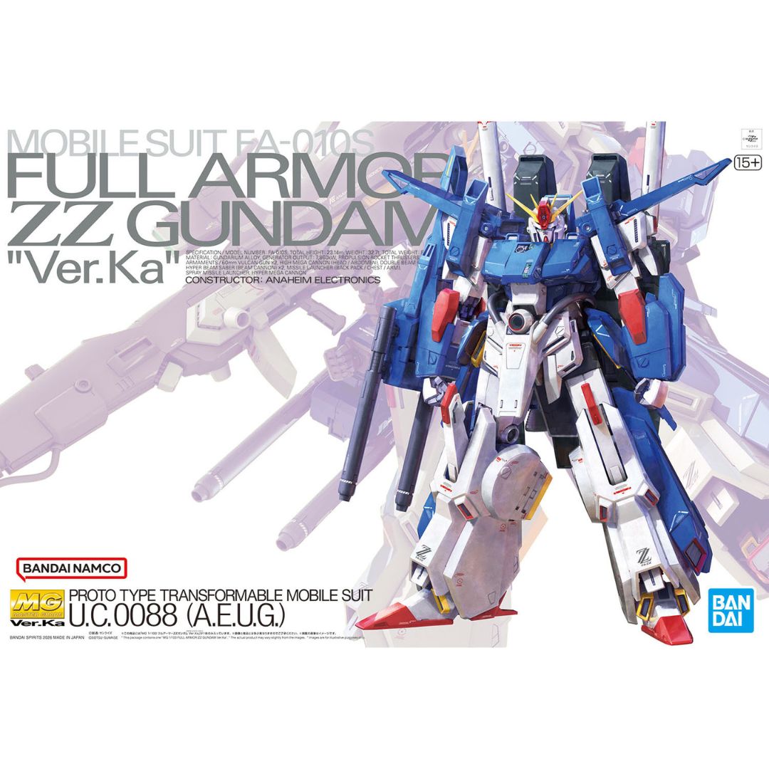 Bandai MG 1/100 GUNDAM ZZ FULL ARMOR VER KA