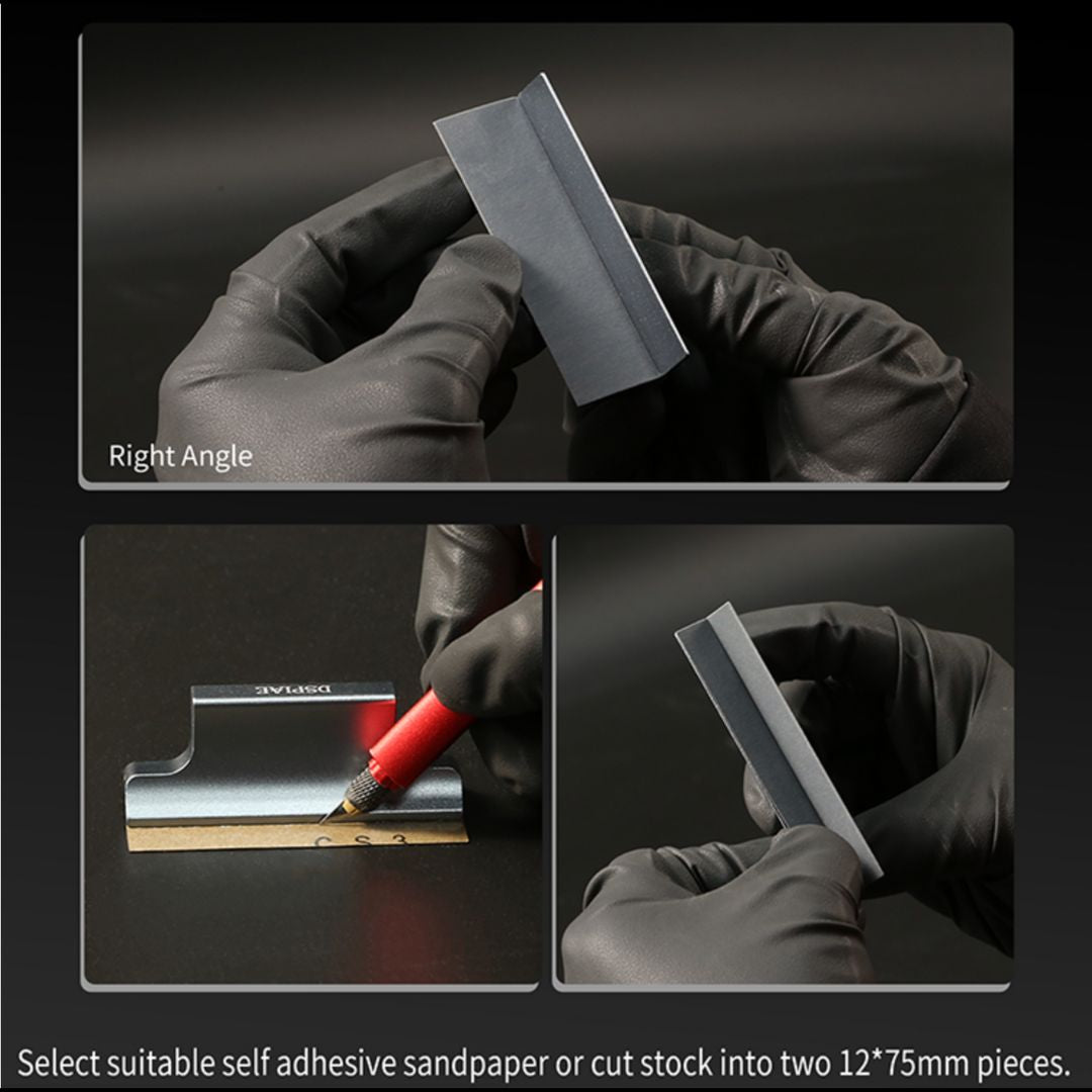 DSPIAE AS-25PPBK Perpendicular Sandpaper Holder Black