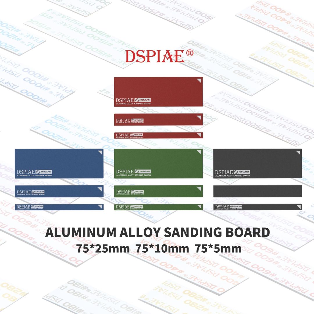 DSPIAE AS-GN15 Aluminum Alloy Sanding Board (Green) 4 pcs