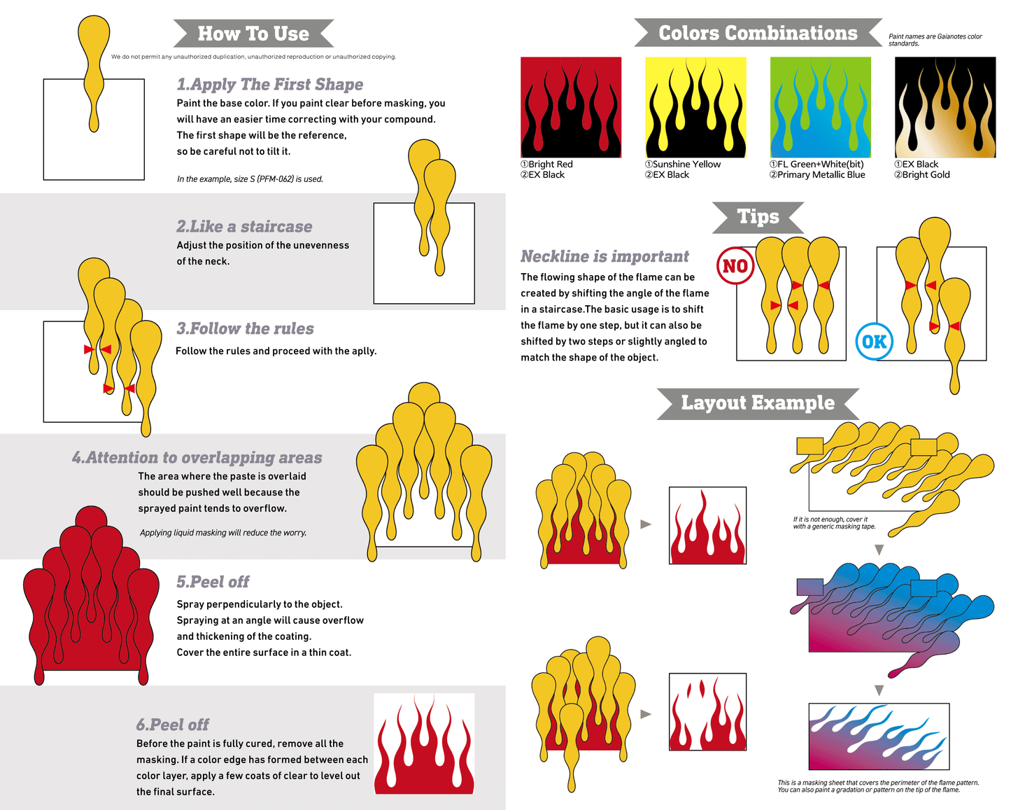 HIQPARTS PFM-080 Fire Pattern Masking M (3 Sheets)