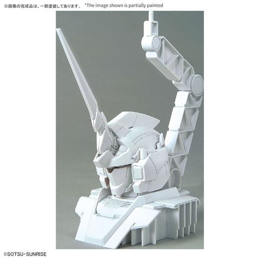 Bandai The Gundam Base Limited Unicorn Head Display Base [Psycho-Frame Color Variation Ver] & Unicorn Gundam 02 Banshee Head Display Base Set