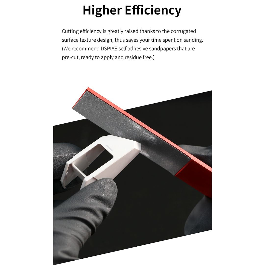 DSPIAE 25RDPRO Aluminum Alloy Sanding Board Red