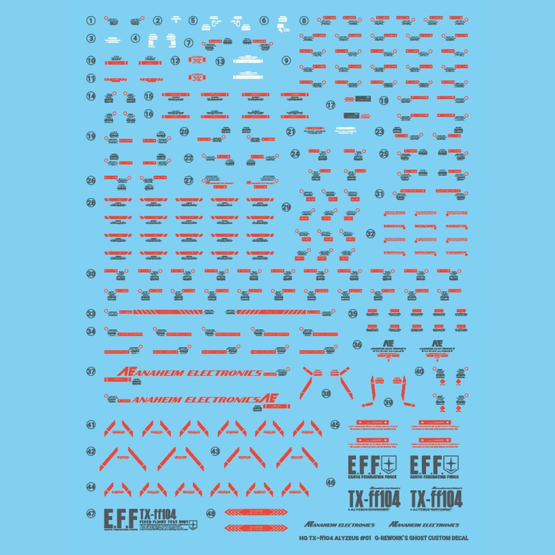 G-Rework Decal - [HG] TX-FF104 Alyzeus