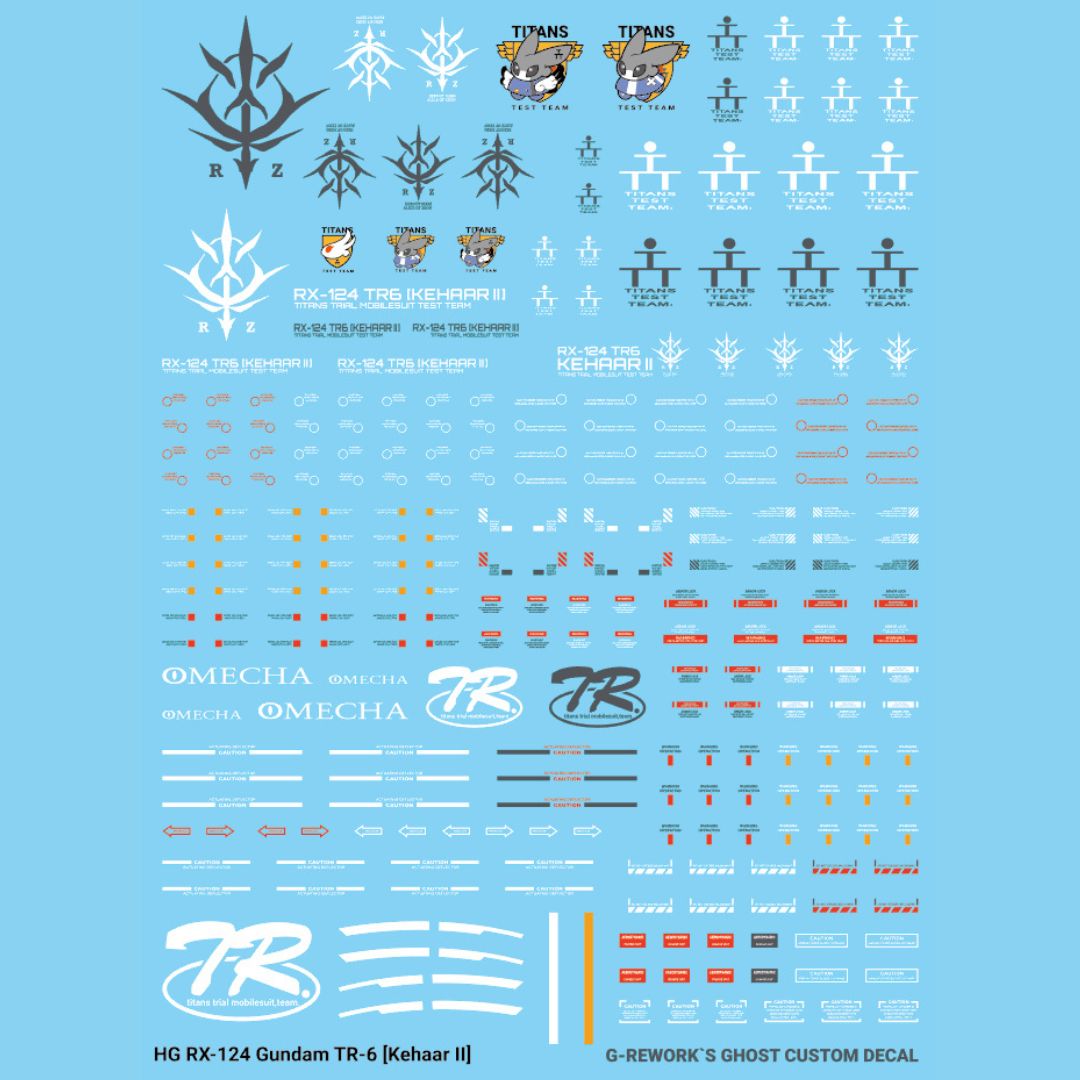 G-Rework Decal - [HG] RX-124 GUNDAM TR-6 KEHAAR II – PMSTORE