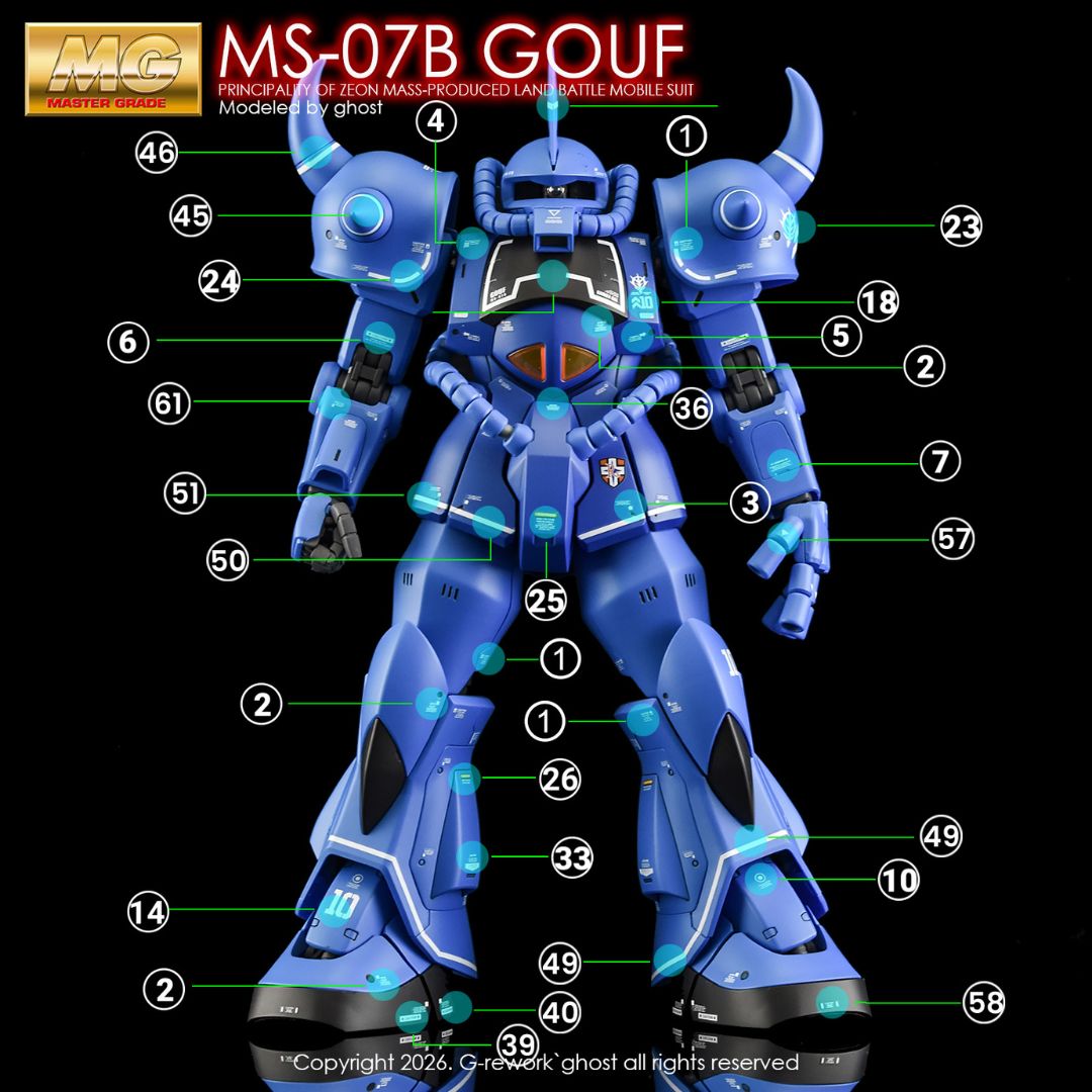 G-Rework Decal - [MG] MS-07B GOUF 2.0