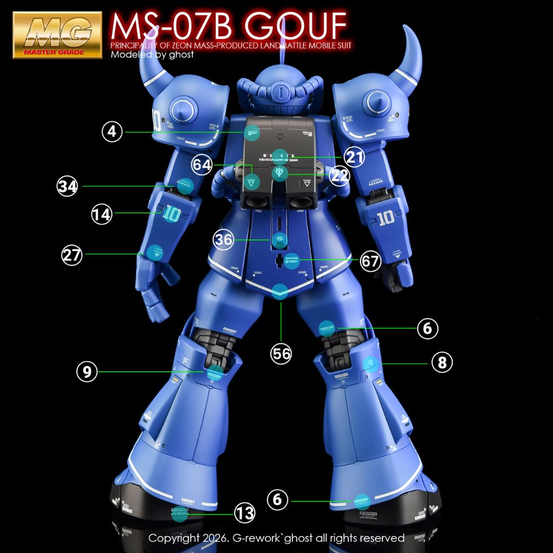 G-Rework Decal - [MG] MS-07B GOUF 2.0