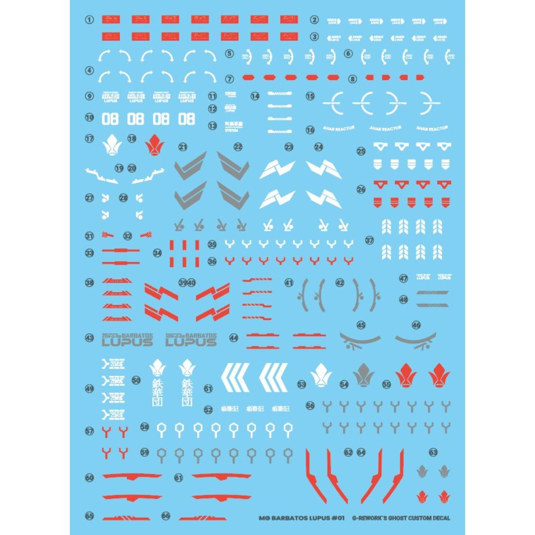 G-Rework Decal - [MG] ASW-G08 GUNDAM BARBATOS LUPUS