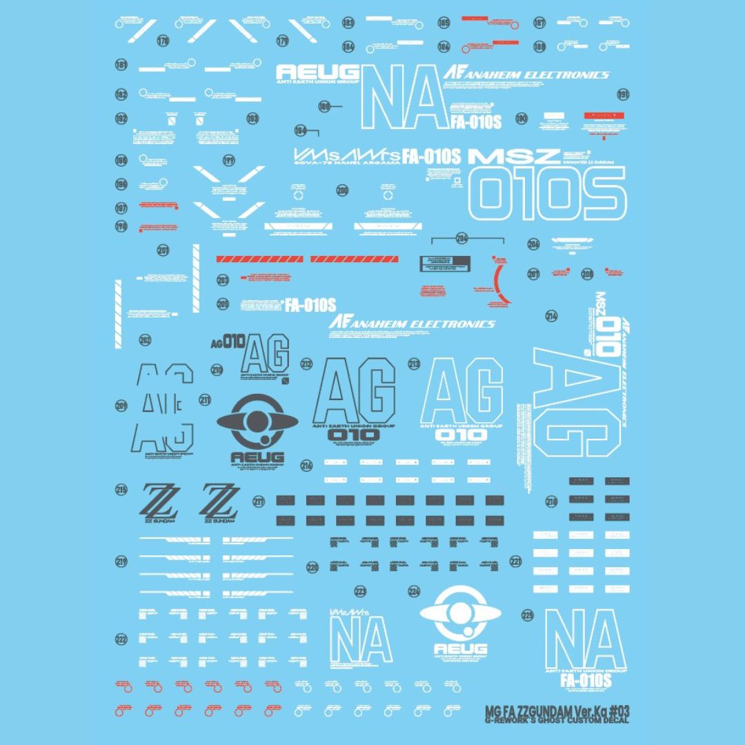 G-Rework Decal - [MG] Full Armor ZZ Gundam Ver Ka