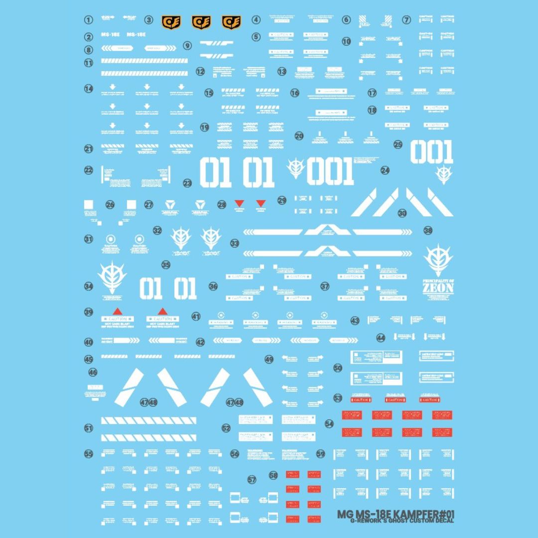 G-Rework Decal - [MG] MS-18E KAMPFER