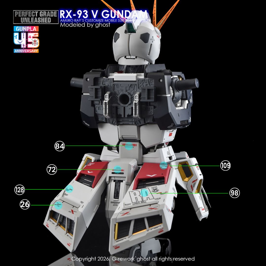 G-Rework Decal - [PG] PG UNLEASHED RX-93 V GUNDAM (Renew)