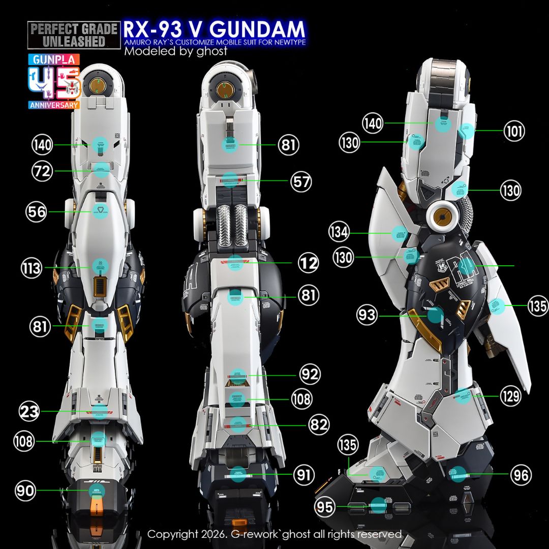 G-Rework Decal - [PG] PG UNLEASHED RX-93 V GUNDAM (Renew)