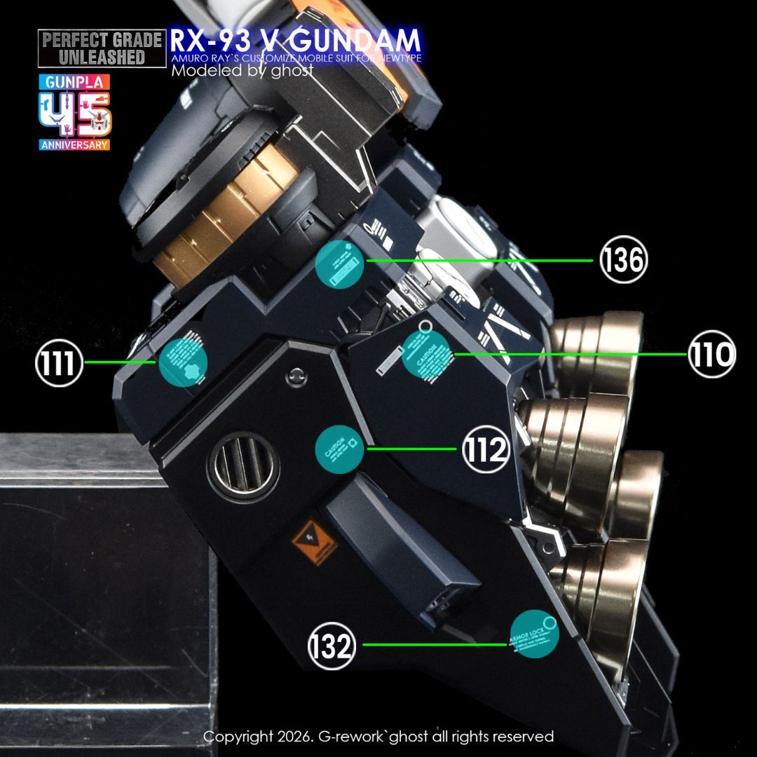 G-Rework Decal - [PG] PG UNLEASHED RX-93 V GUNDAM (Renew)