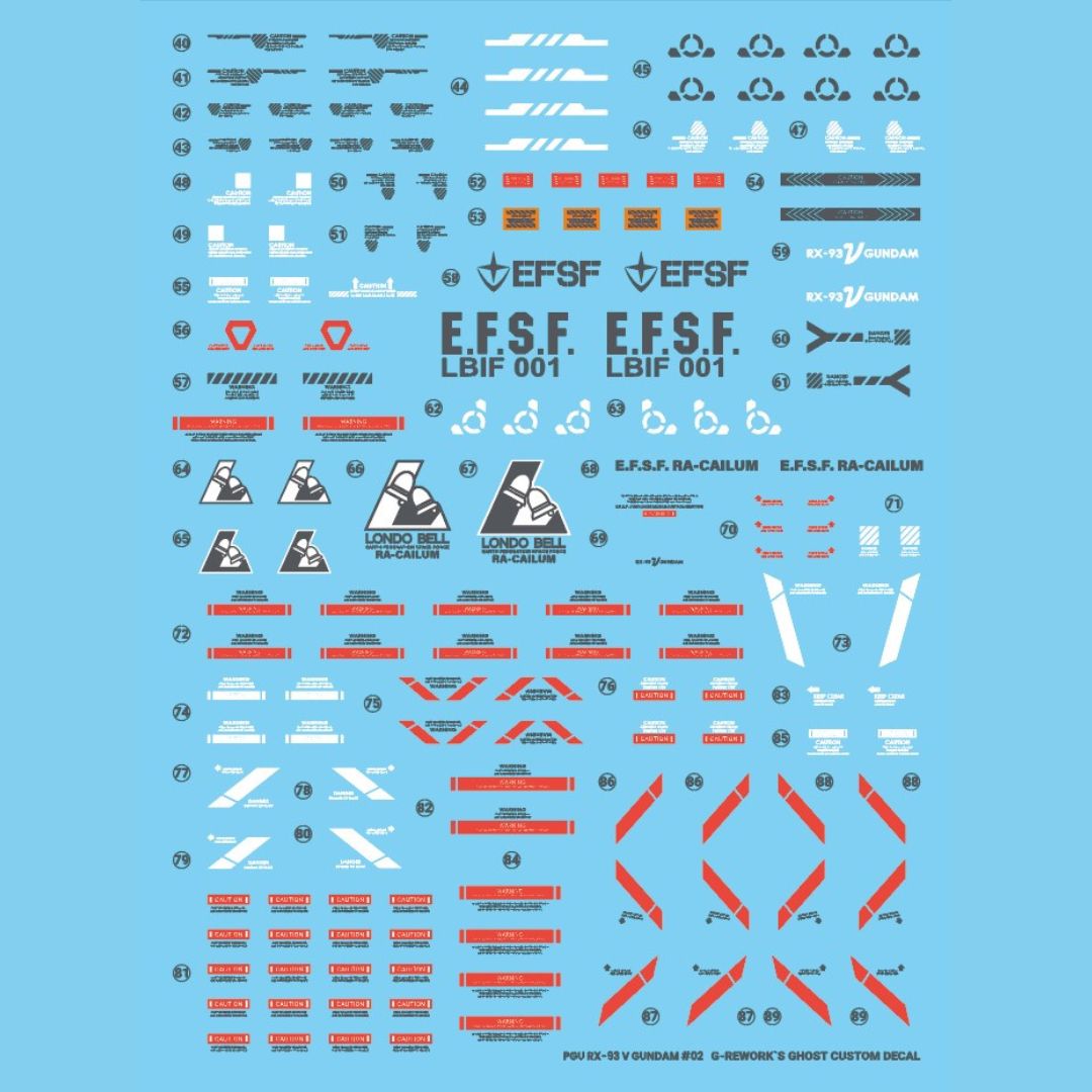 G-Rework Decal - [PG] PG UNLEASHED RX-93 V GUNDAM (Renew)