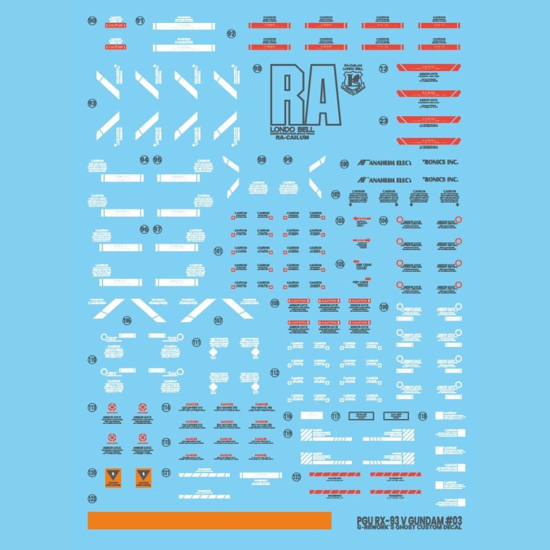 G-Rework Decal - [PG] PG UNLEASHED RX-93 V GUNDAM (Renew)