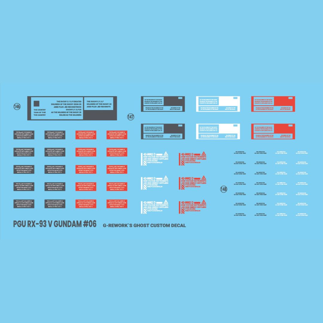 G-Rework Decal - [PG] PG UNLEASHED RX-93 V GUNDAM (Renew)