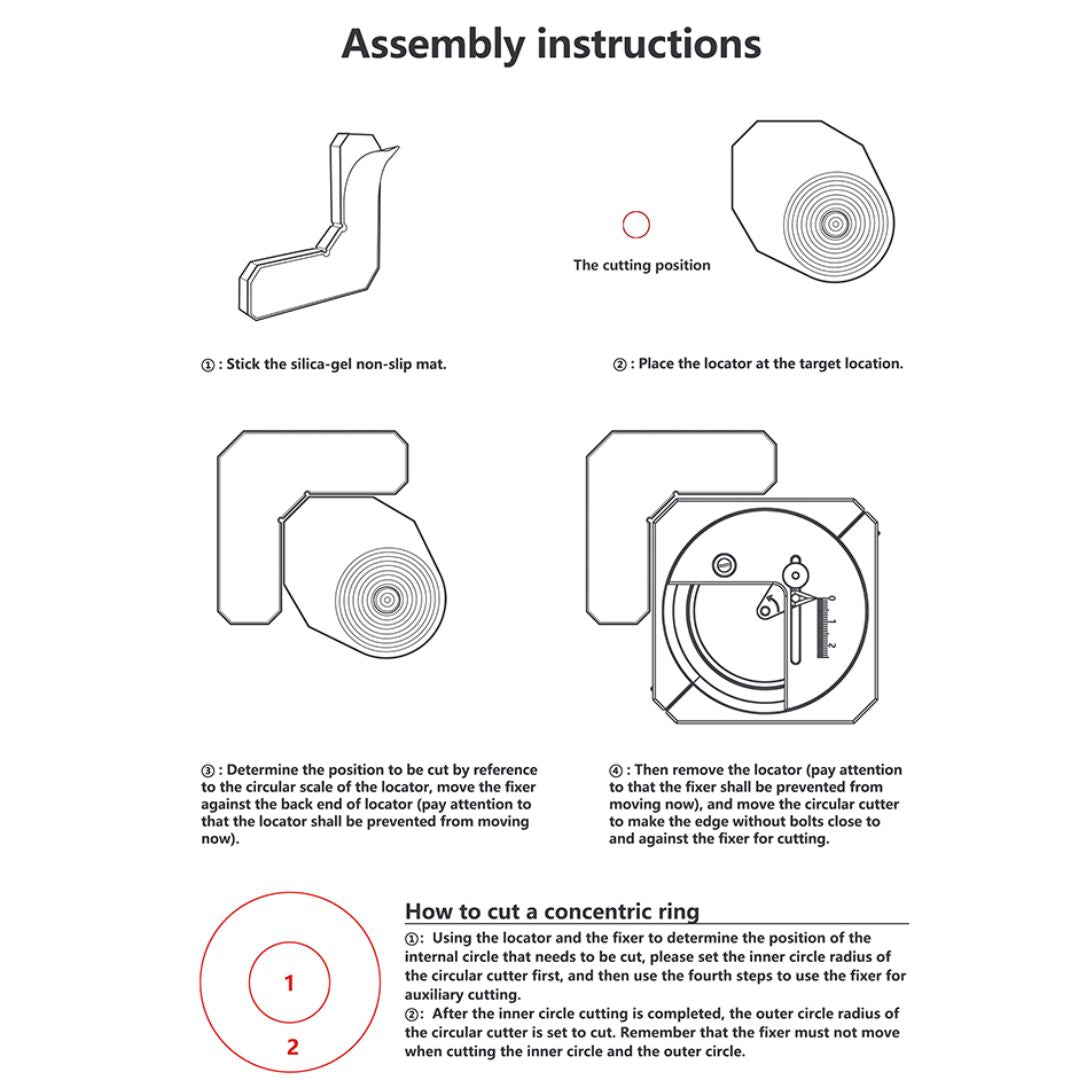 DSPIAE MT-CL Stepless Adjustment Circular Cutter Locator