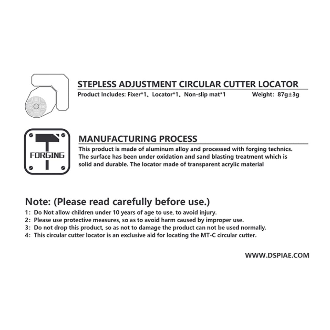 DSPIAE MT-CL Stepless Adjustment Circular Cutter Locator