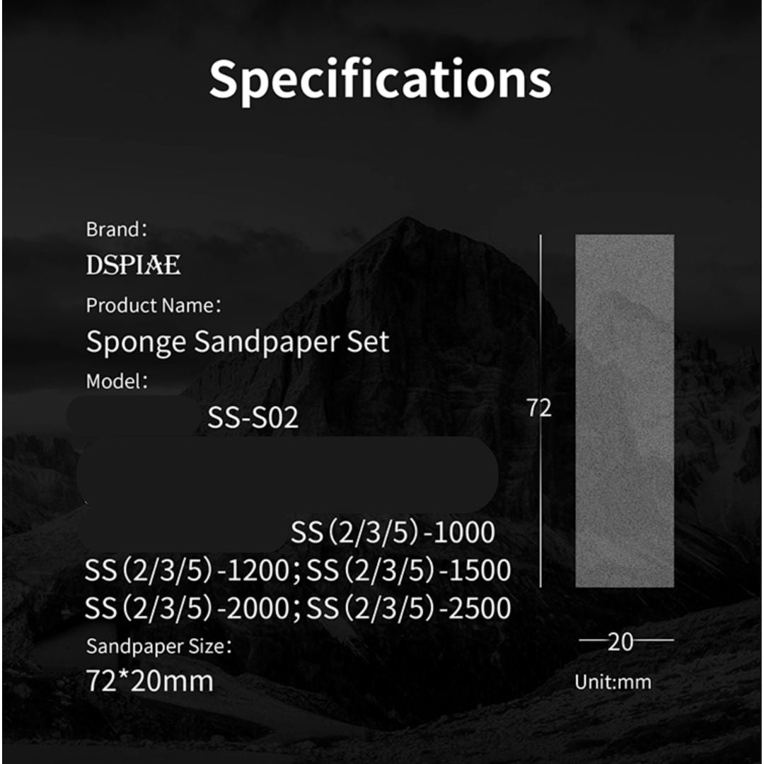 DSPIAE SS-S02 Sponge Sandpaper Set