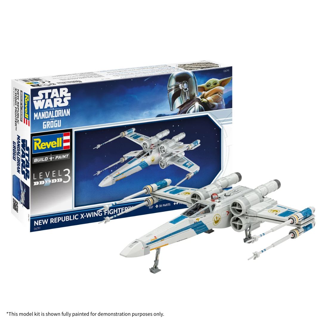 Revell Star Wars The Mandalorian and Grogu: New Republic X-Wing Fighter 1/57 Scale Model Kit (06791)