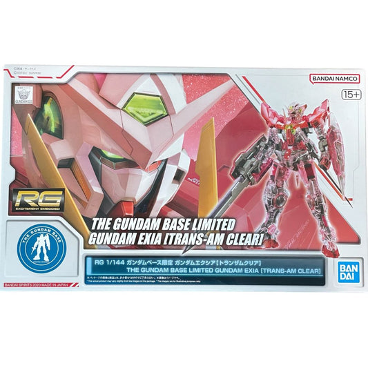 Bandai RG 1/144 The Gundam Base Limited Gundam Exia [Trans-AM Clear]