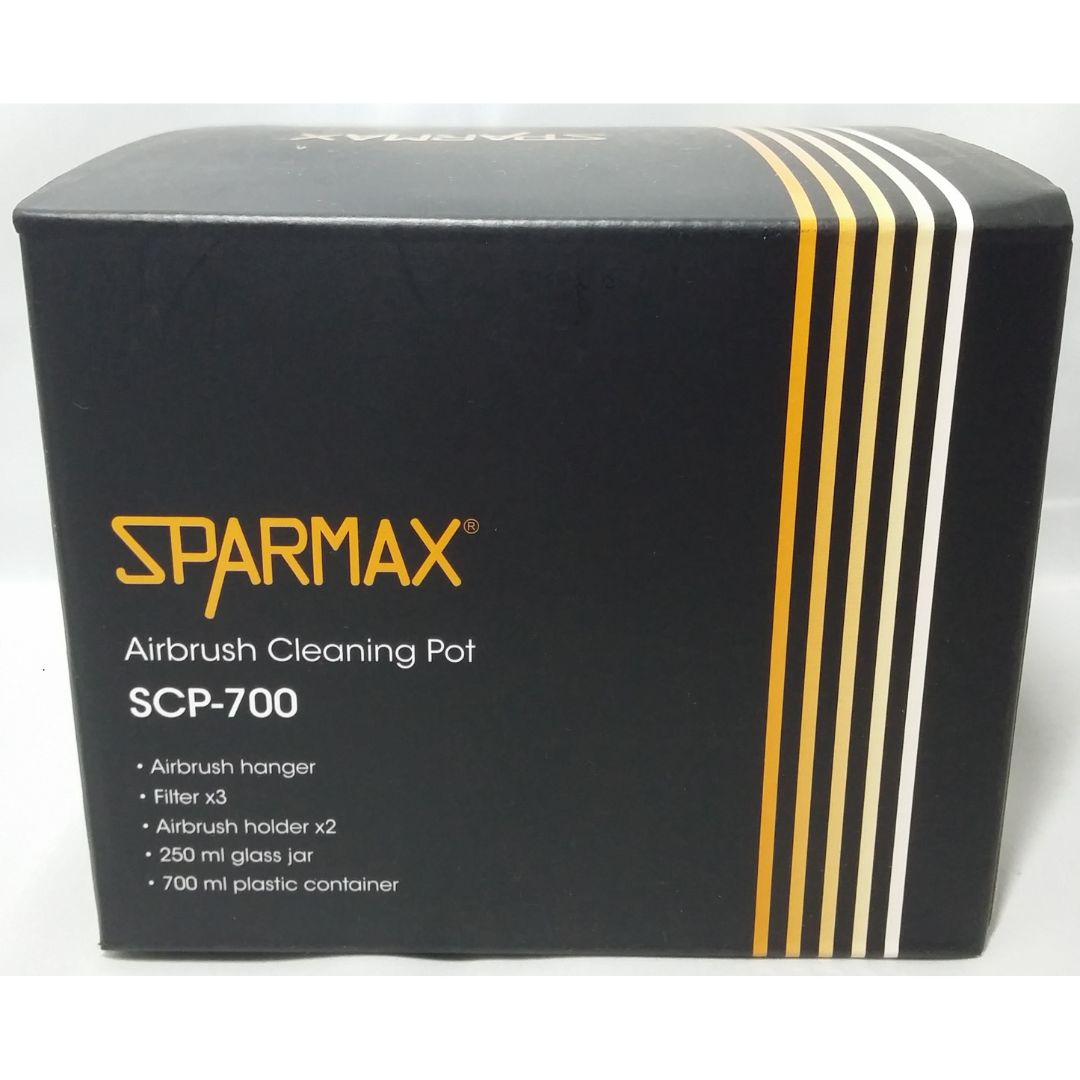 Sparmax Spray Out Cleaning Pot with Airbrush Hanger