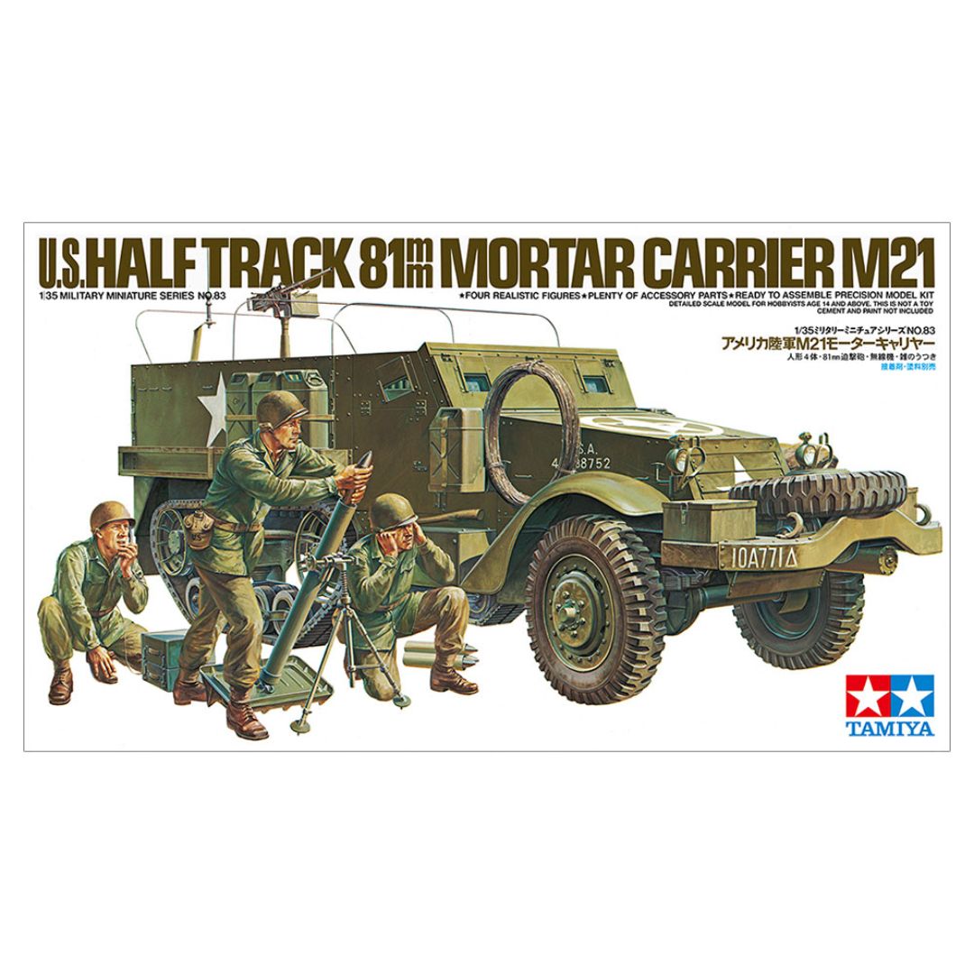 TAMIYA 1/35 U.S. Half Track 81mm Mortar Carrier M21 (35083)