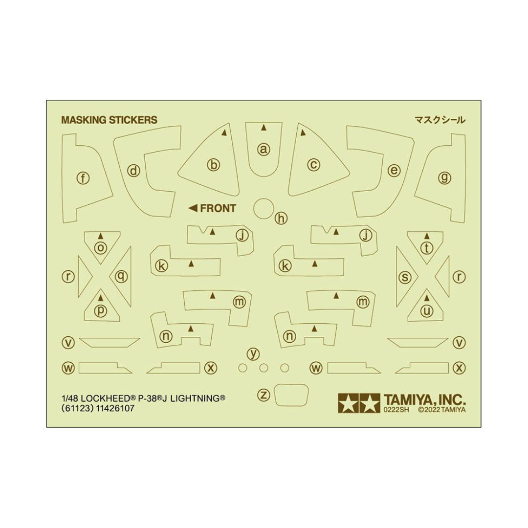 TAMIYA 1/48 Lockheed¨ P-38¨J Lightning (61123)