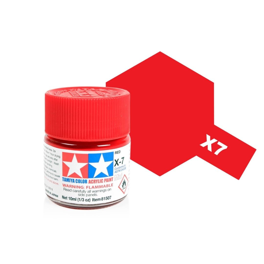 TAMIYA Acrylic Mini X-7 Red 10ml #81507