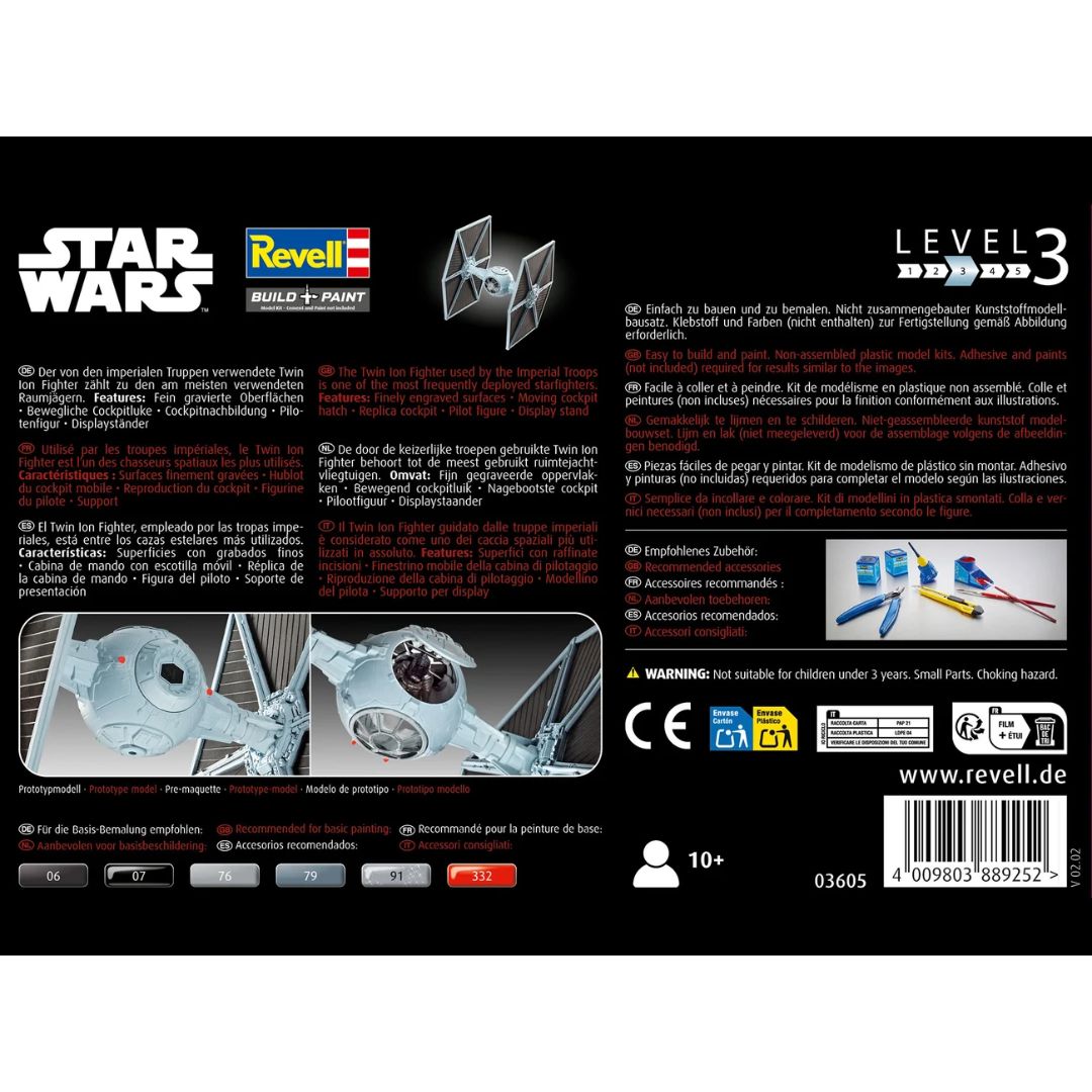 Revell Star Wars Tie Fighter 1/110 Scale Model Kit (03605)