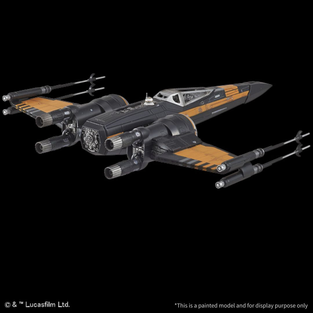 Bandai Star Wars Poe's X-Wing Fighter 1/72 Scale Model Kit (01216)