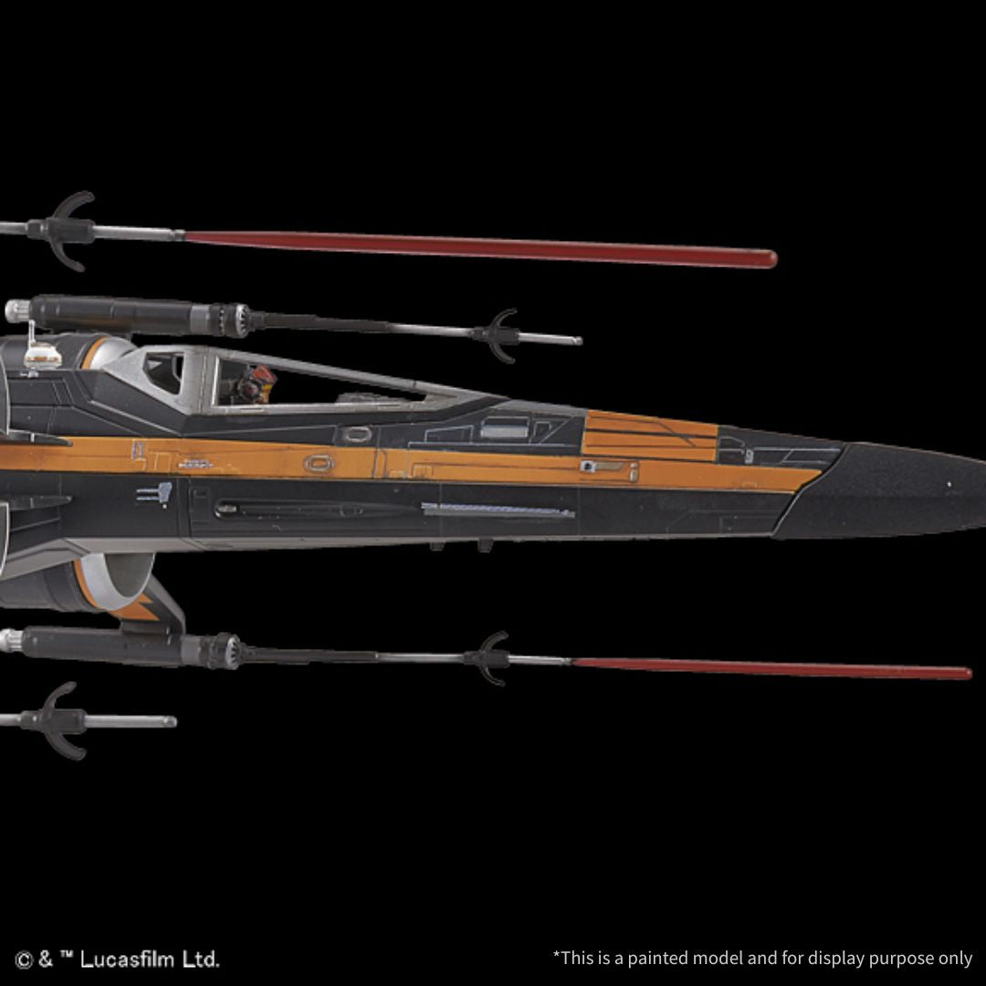 Bandai Star Wars Poe's X-Wing Fighter 1/72 Scale Model Kit (01216)