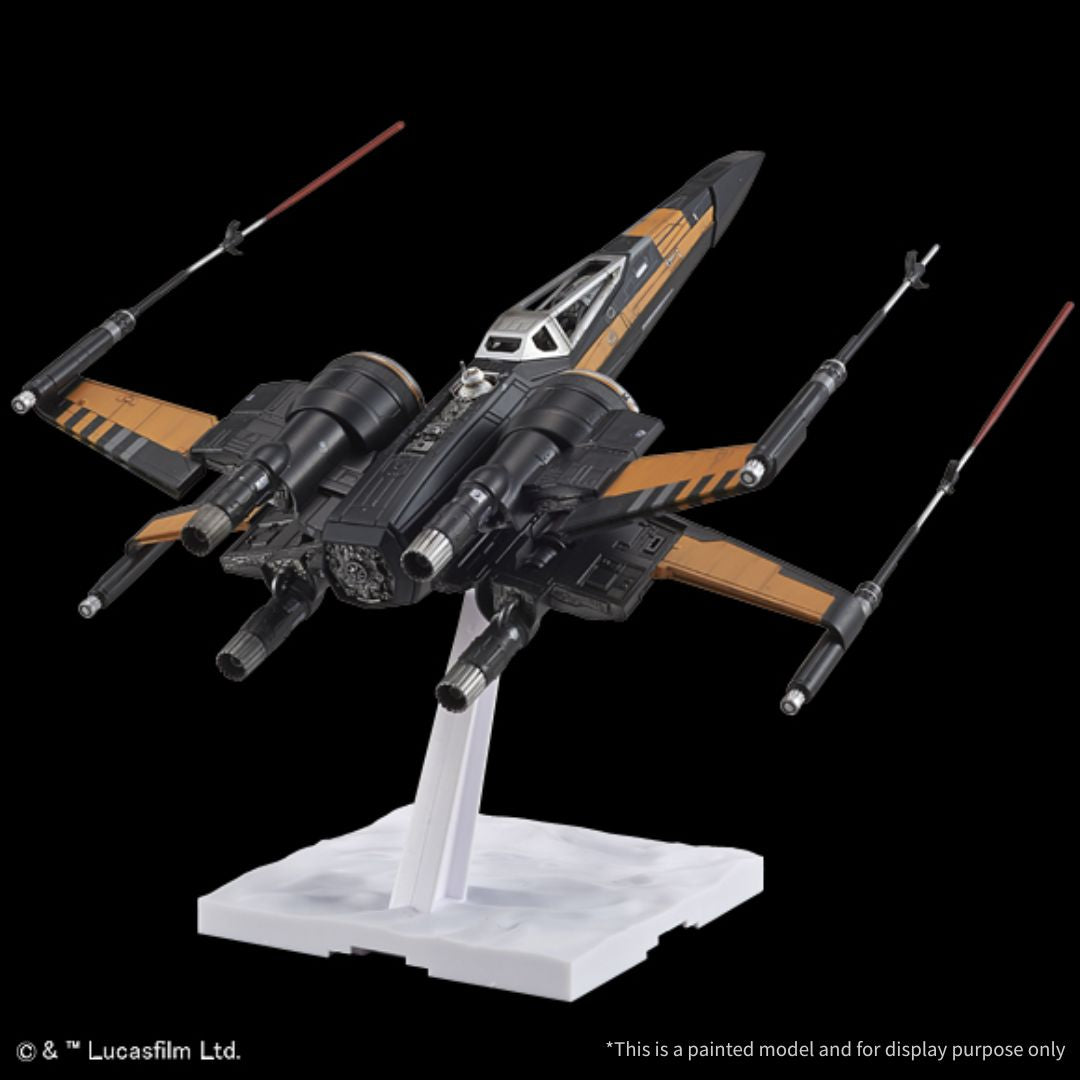 Bandai Star Wars Poe's X-Wing Fighter 1/72 Scale Model Kit (01216)