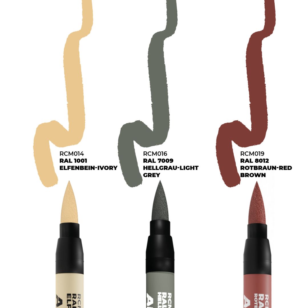 AK Interactive Real Colors Markers Set RCM107 - German Tanks Interior Colors