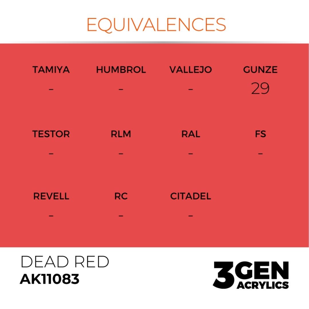 AK Interactive 3 Gen Acrylics AK11083 Dead Orange 17ml