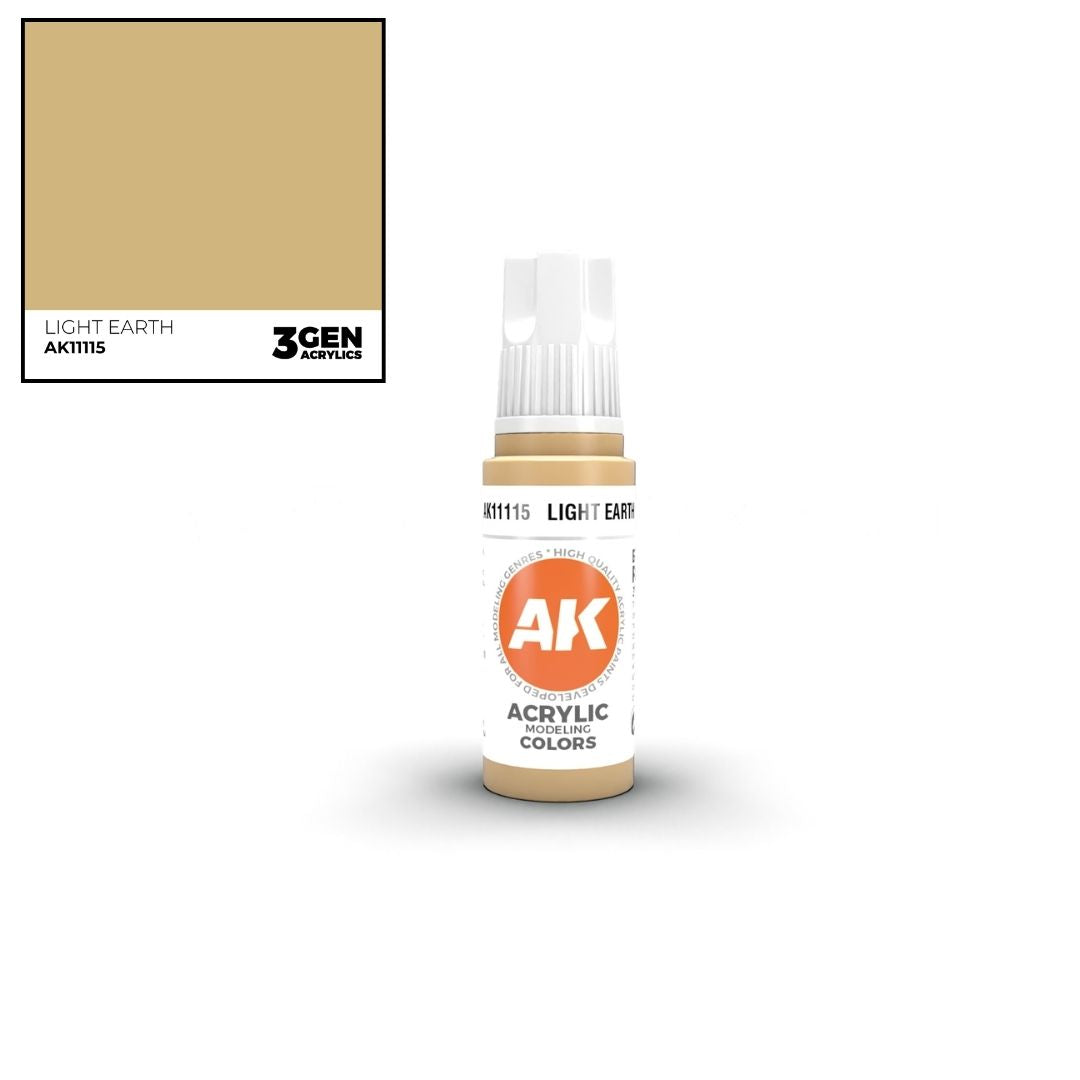 AK Interactive 3 Gen Acrylics AK11115 Light Earth 17ml