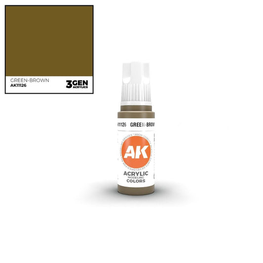 AK Interactive 3 Gen Acrylics AK11126 Green-Brown 17ml
