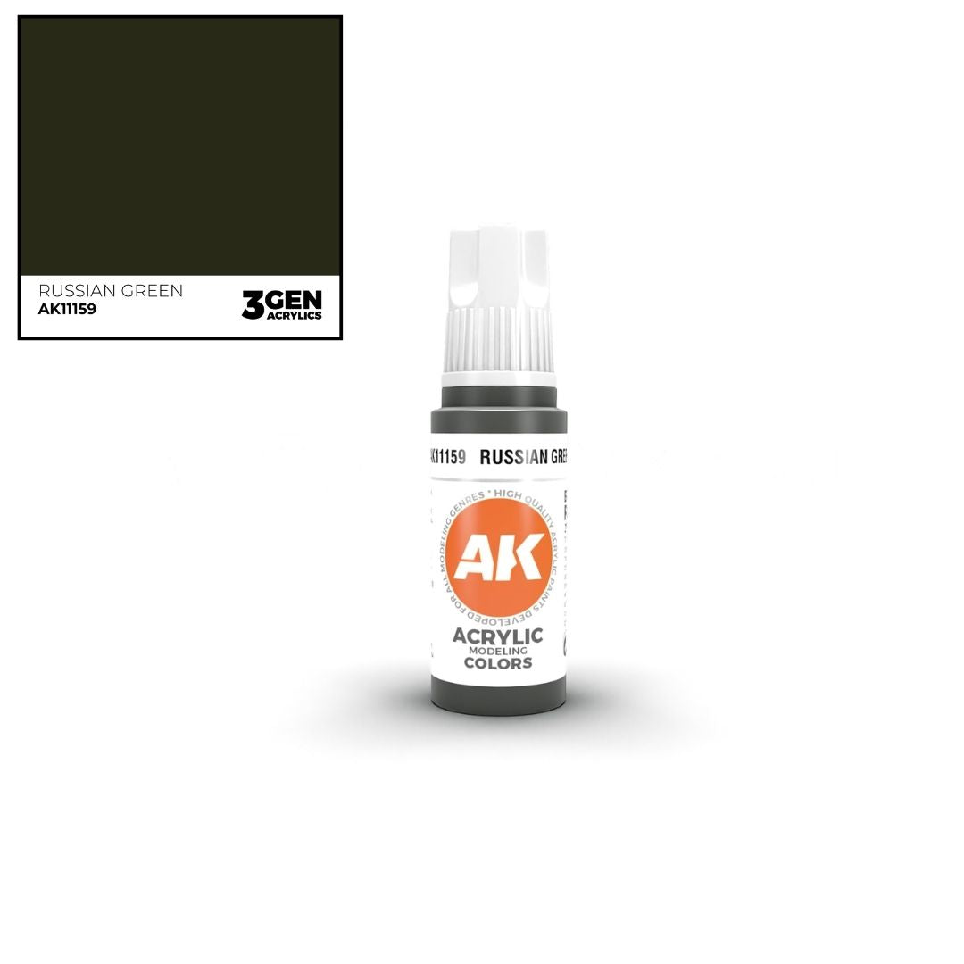 AK Interactive 3 Gen Acrylics AK11159 Russian Green 17ml