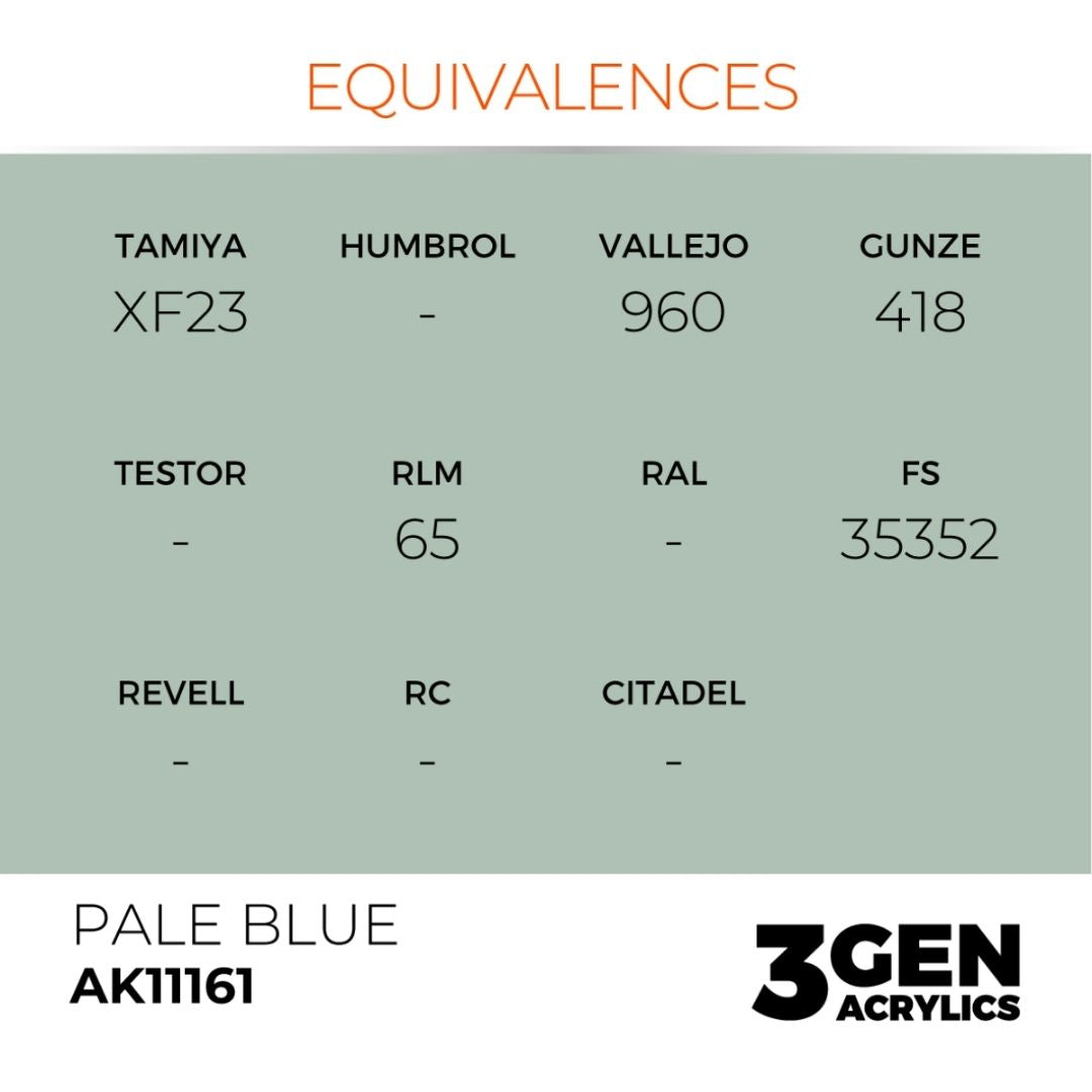AK Interactive 3 Gen Acrylics AK11161 Pale Blue 17ml