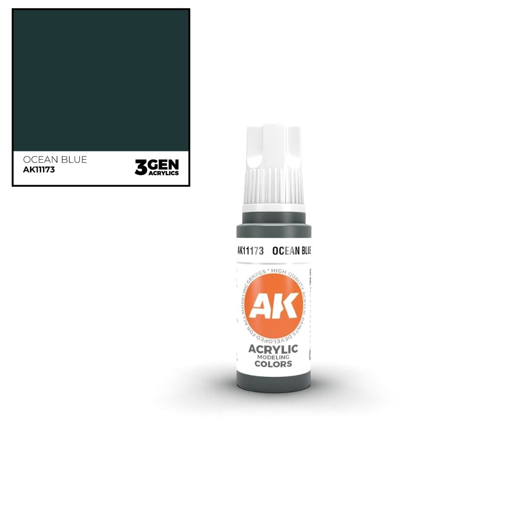 AK Interactive 3 Gen Acrylics AK11173 Ocean Blue 17ml