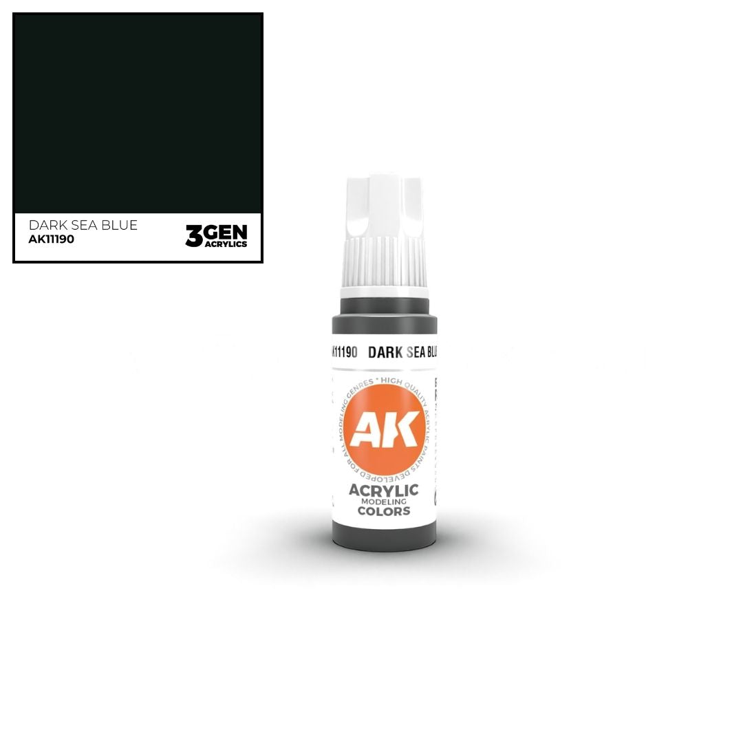 AK Interactive 3 Gen Acrylics AK11190 Dark Sea Blue 17ml