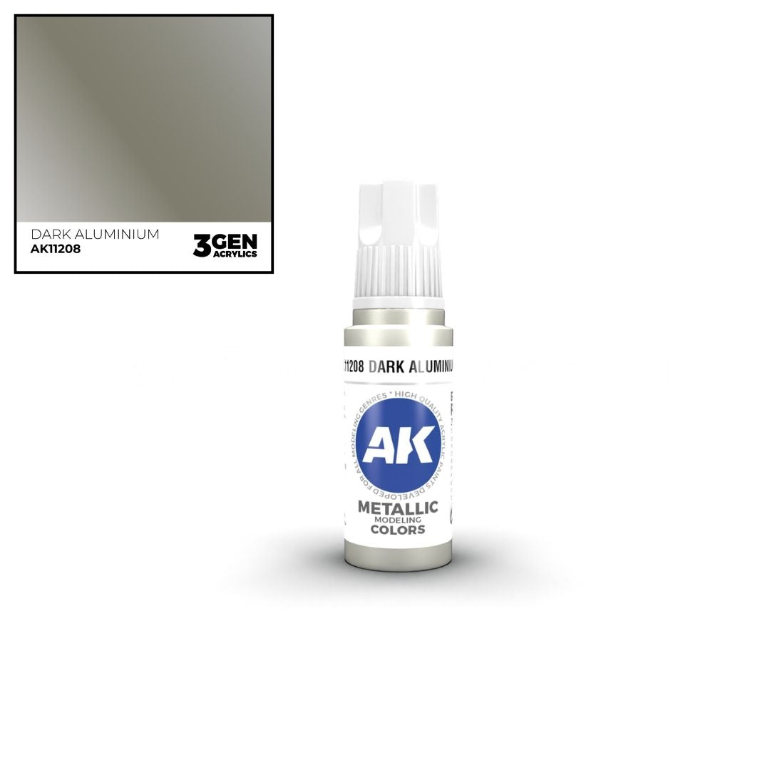 AK Interactive 3 Gen Acrylics AK11208 Dark Aluminium 17ml