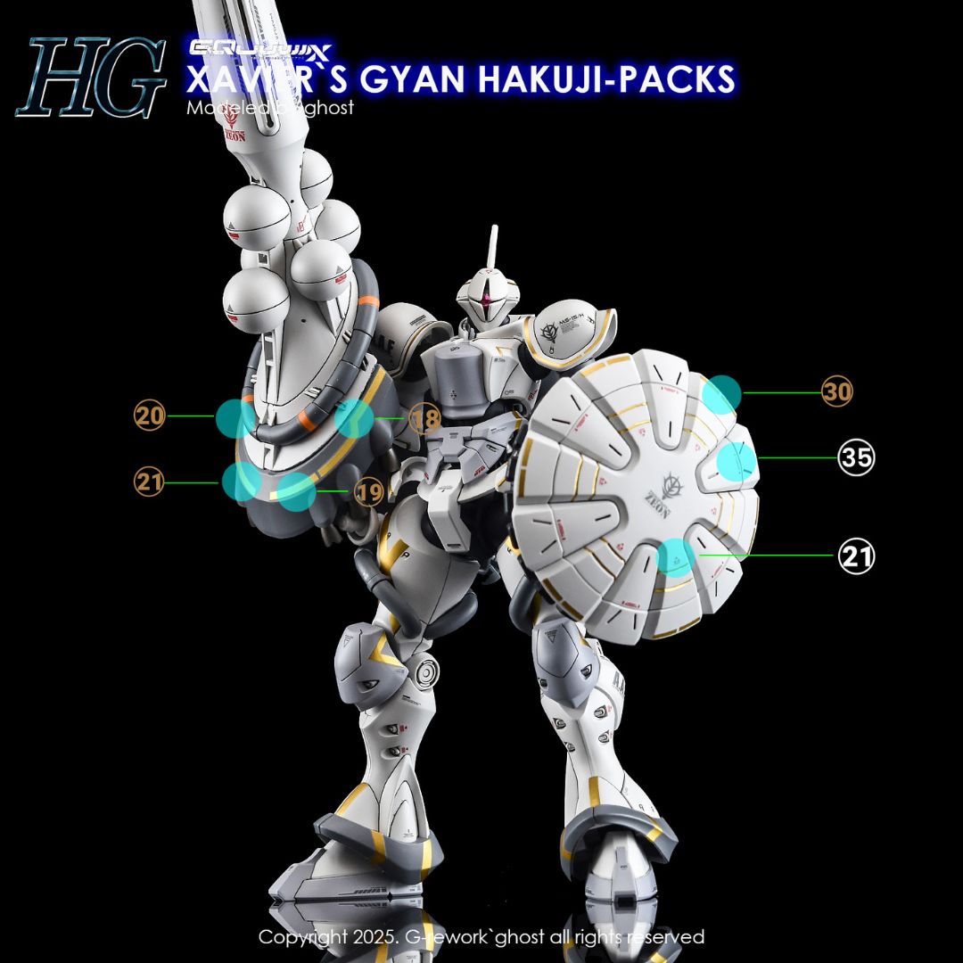 G-Rework Decal - [HG] GQUUUUUUX MS-15/H XAVIER'S GYAN HAKUJI-PACKS