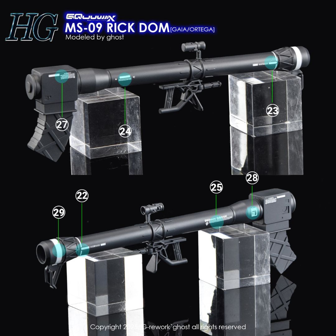 G-Rework Decal - [HG] GQUUUUUUX MS-09 RICK DOM (GAIA/ORTEGA)