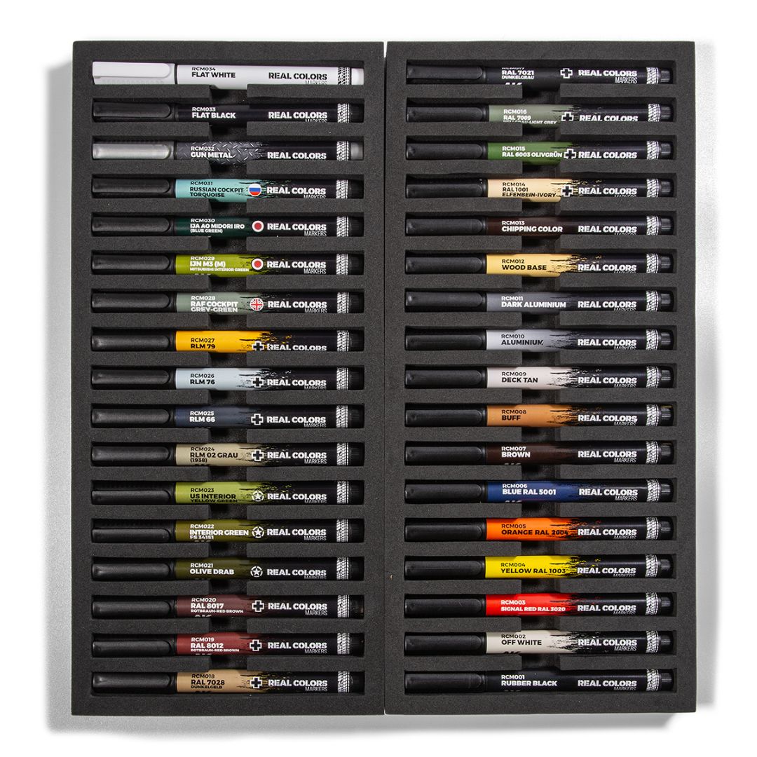 AK Interactive Real Colors Markers Set RCM150 - Special Box Full Set (34 colours)