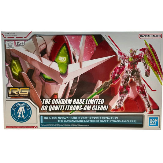 Bandai RG 1/144 The Gundam Base Limited Gundam OO QAN[T] [Trans-AM Clear]