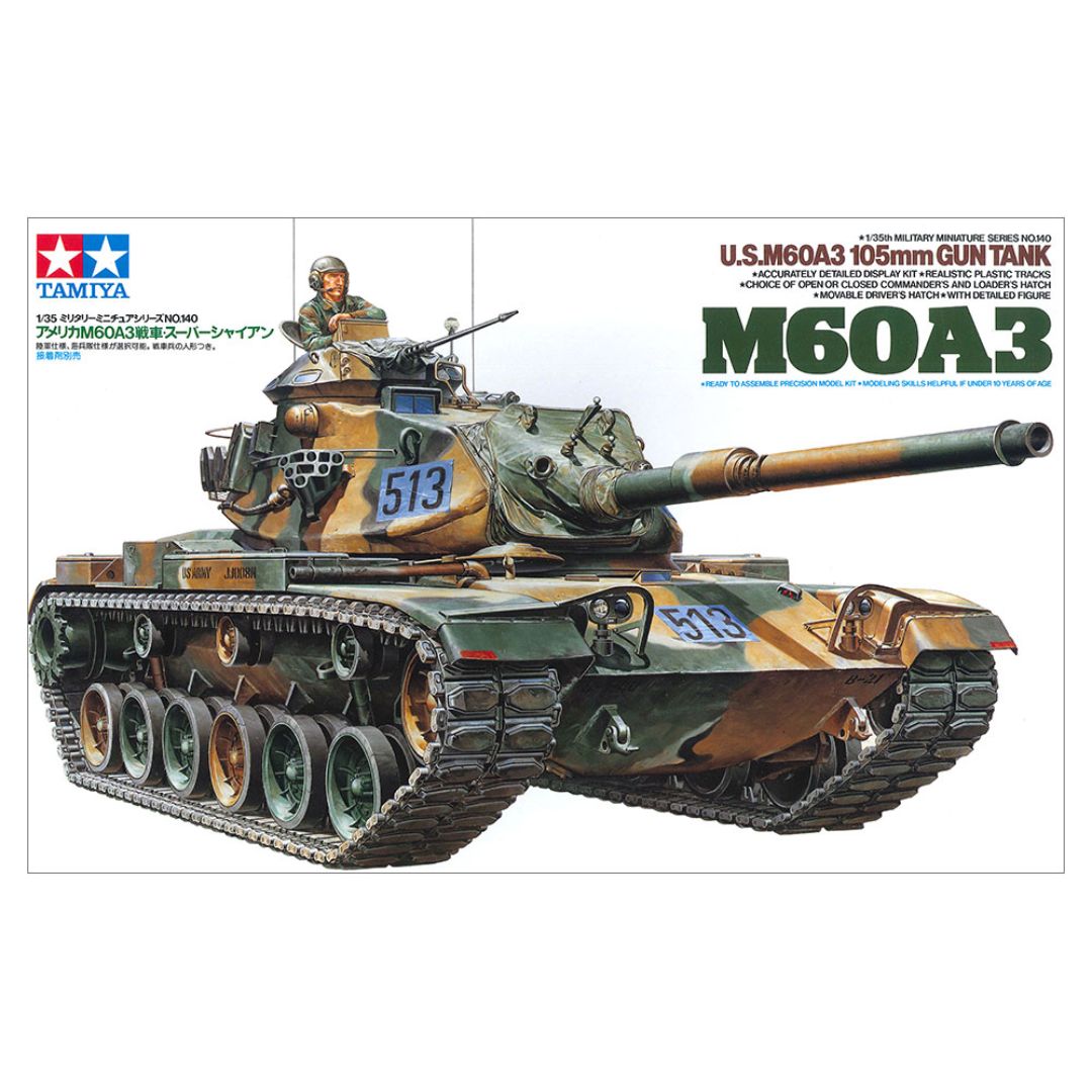 TAMIYA 1/35 U.S. M60A3 105mm Gun Tank (35140)